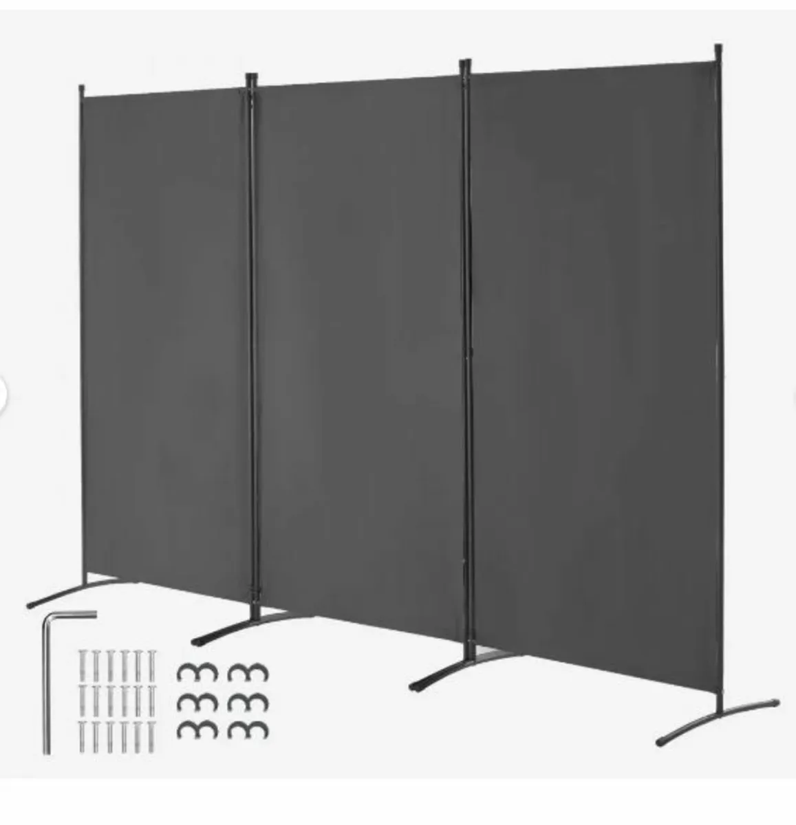 Room Divider 3 Panels Fabric Room - Image 1