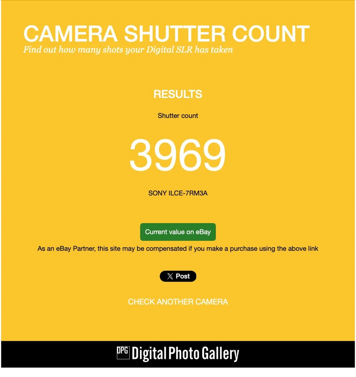 Sony A7RIII 42.4MP Low Shutter Count 3969 - Image 2