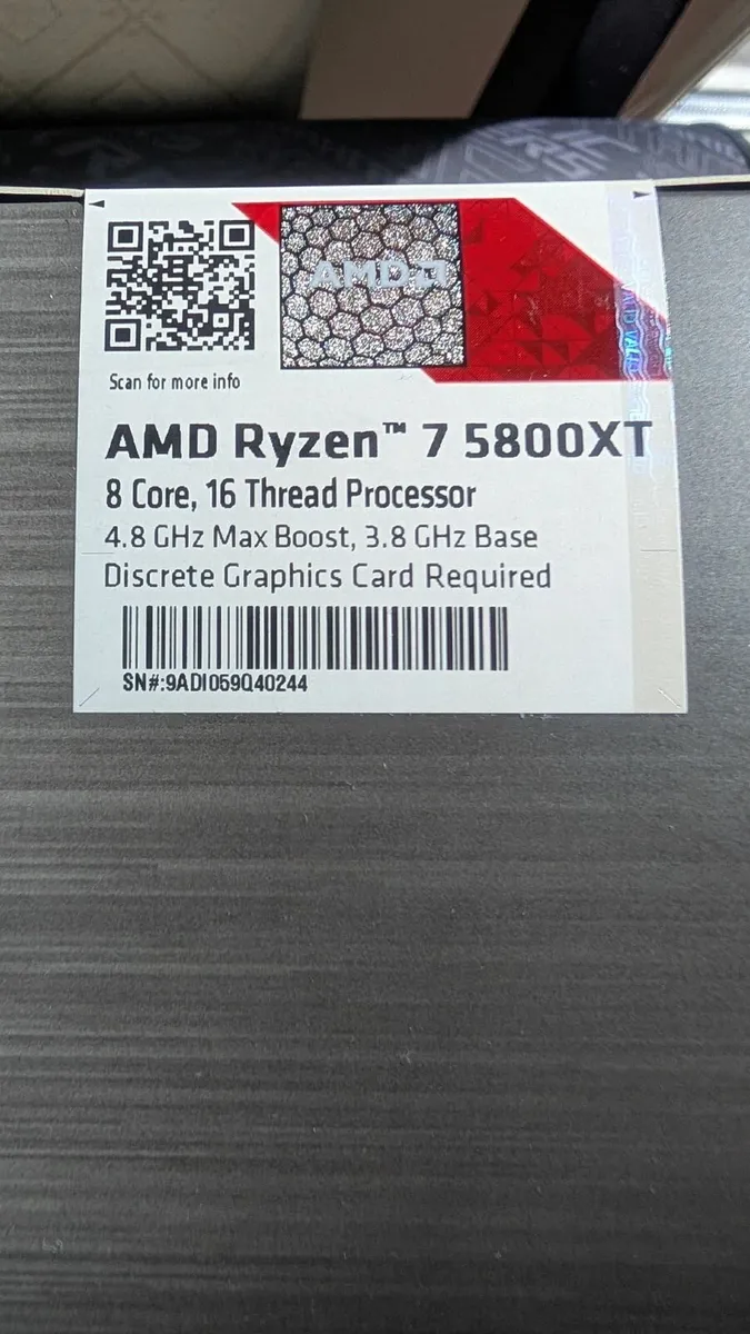 AMD Ryzen 7 5800XT 4.8Ghz CPU New - Image 2