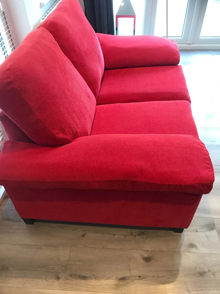 Red Two Seater Couch - Image 2
