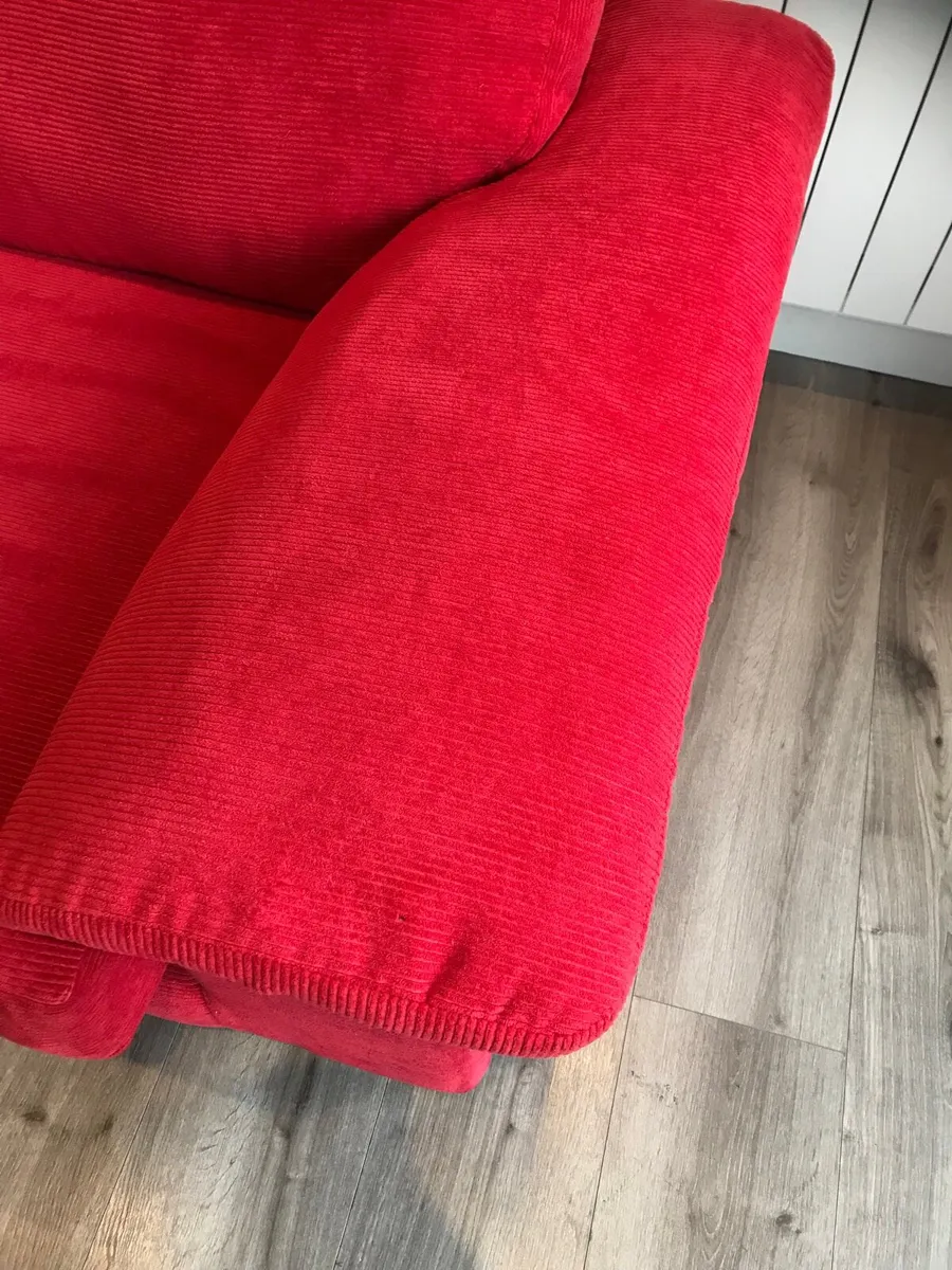 Red Two Seater Couch - Image 4