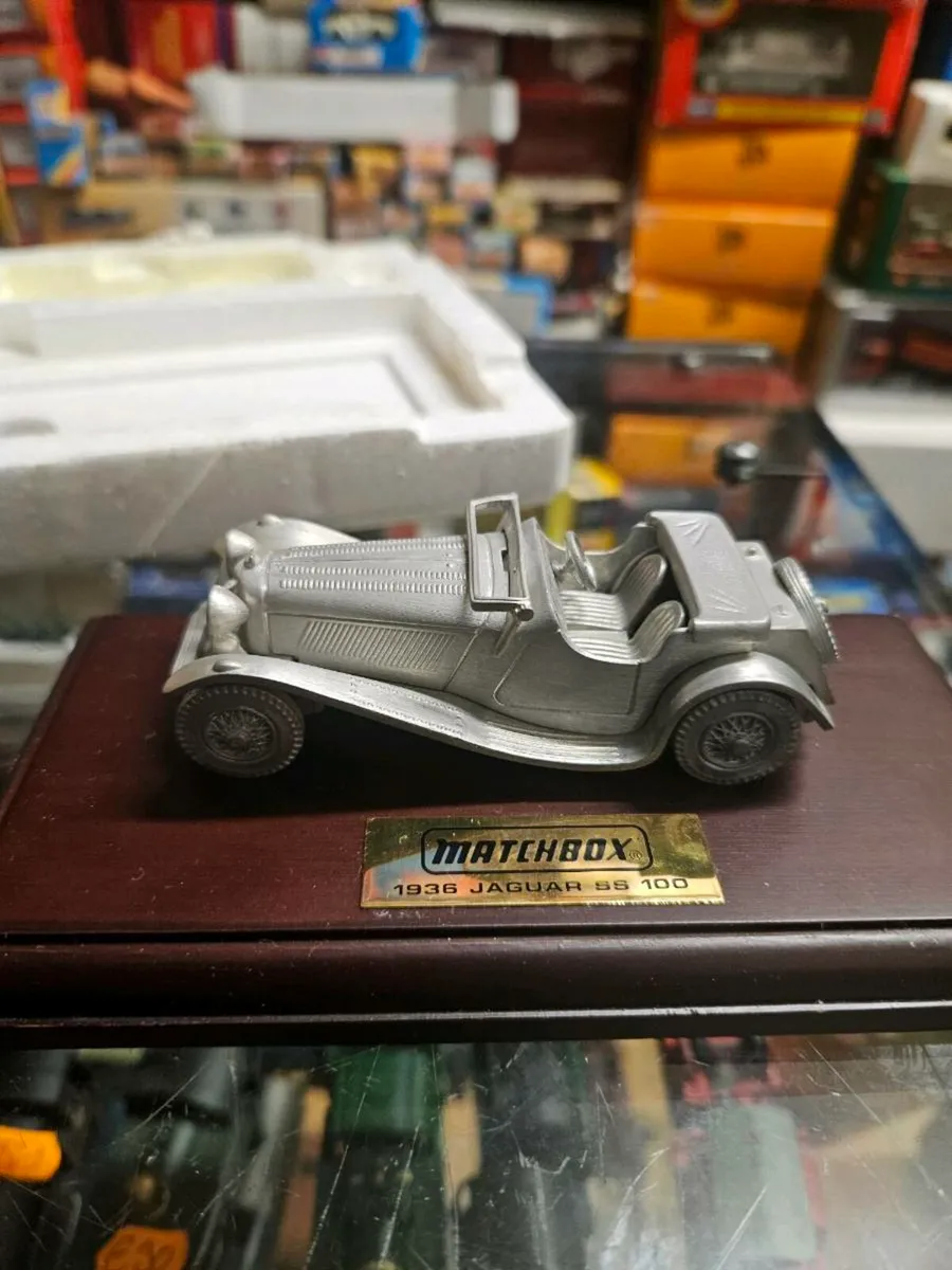 Matchbox Yesteryear Pewter Jaguar SS100 Display - Image 2