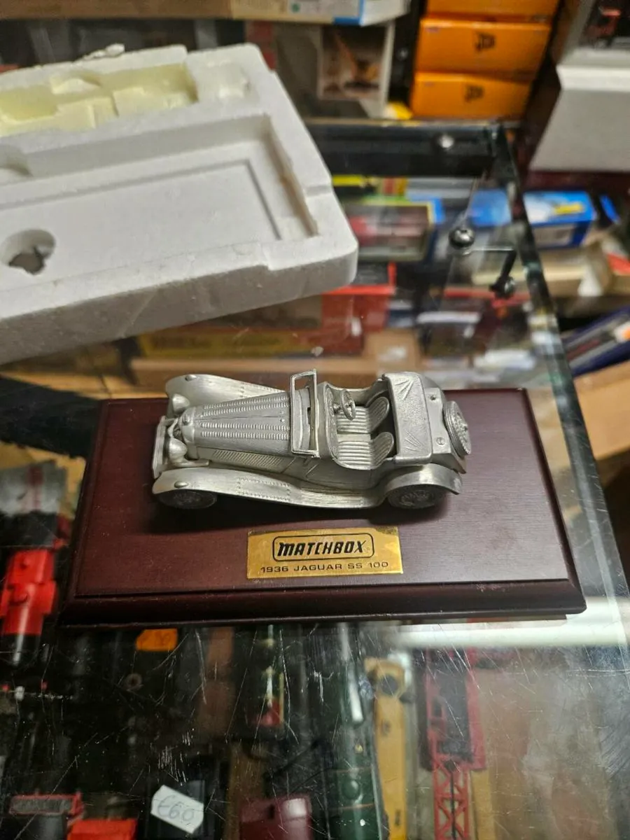 Matchbox Yesteryear Pewter Jaguar SS100 Display - Image 3