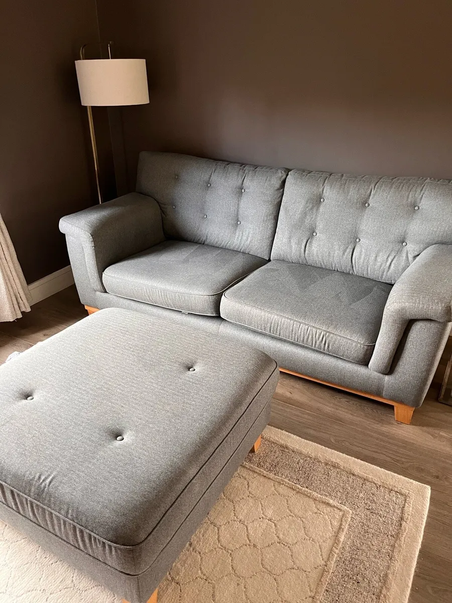 3 Seater Sofa &Large Puff