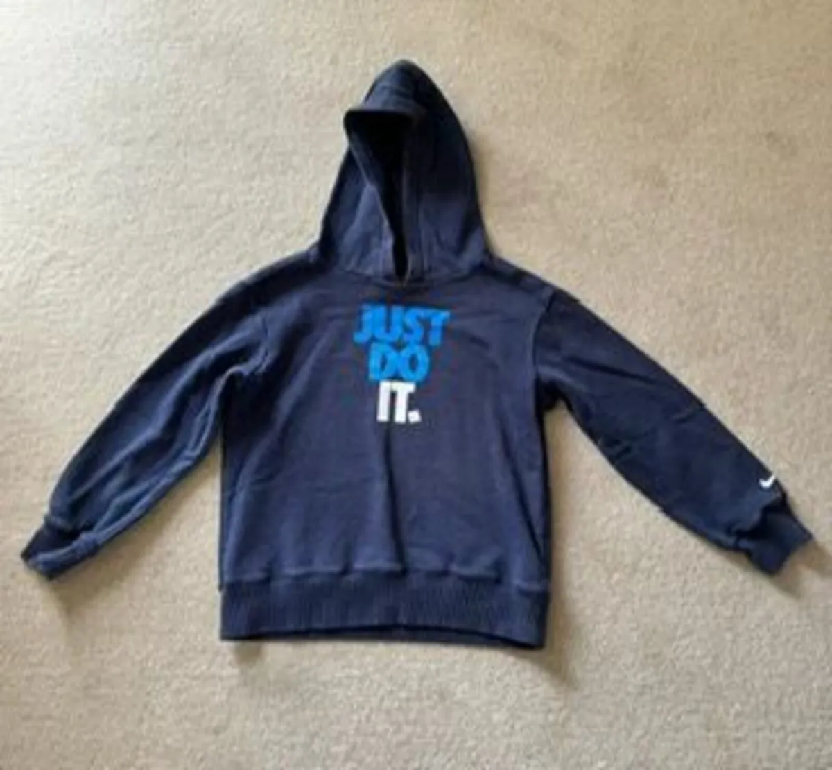 Nike Navy Hoody age 6-7 - Image 1