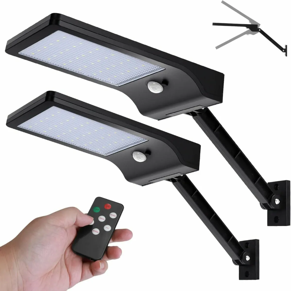 Solar Lights Outdoor, 2 Pack Angle Adjustable Sola