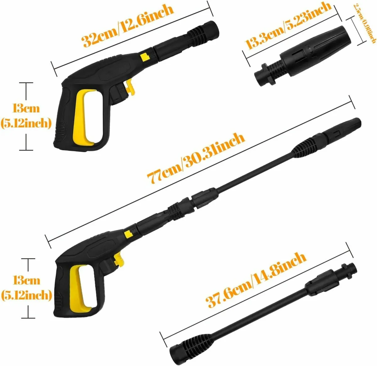Replacement Pressure Washer Gun with Extension Wan - Image 1