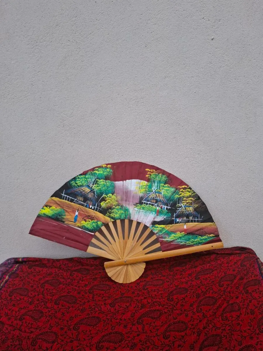 Painted asian fan postage possible