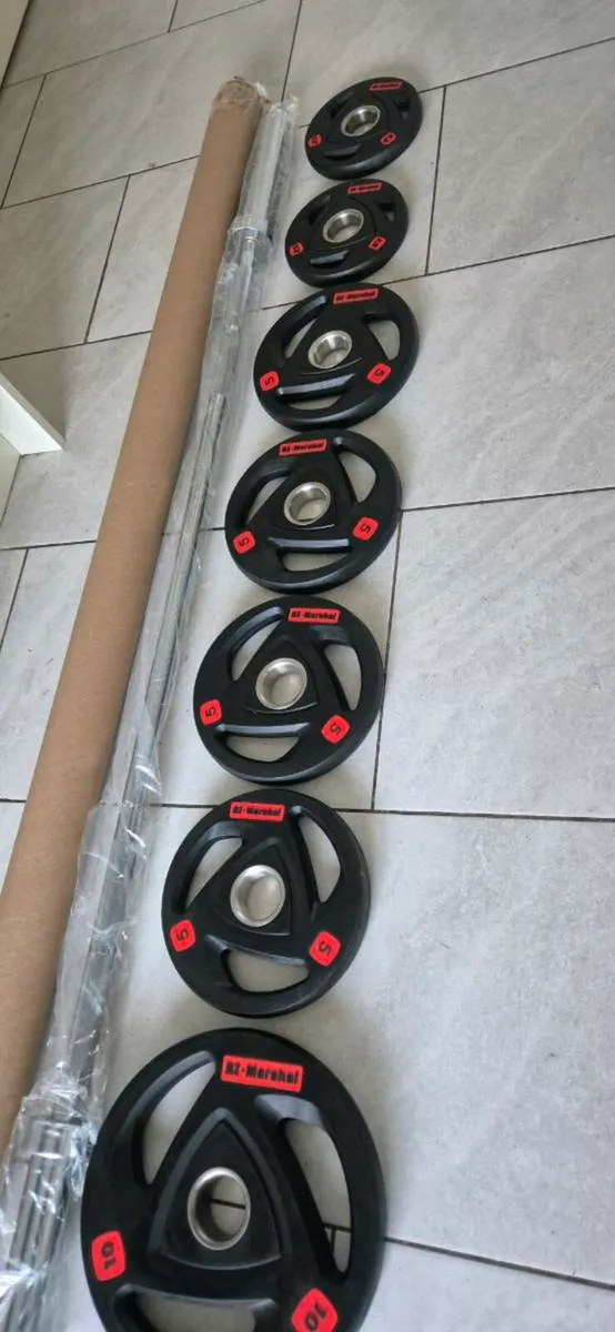 Brand new Olympic tri grip weight set B - Image 3
