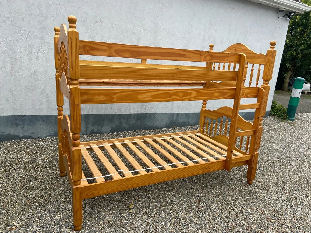 Pine single bunk beds - Image 2