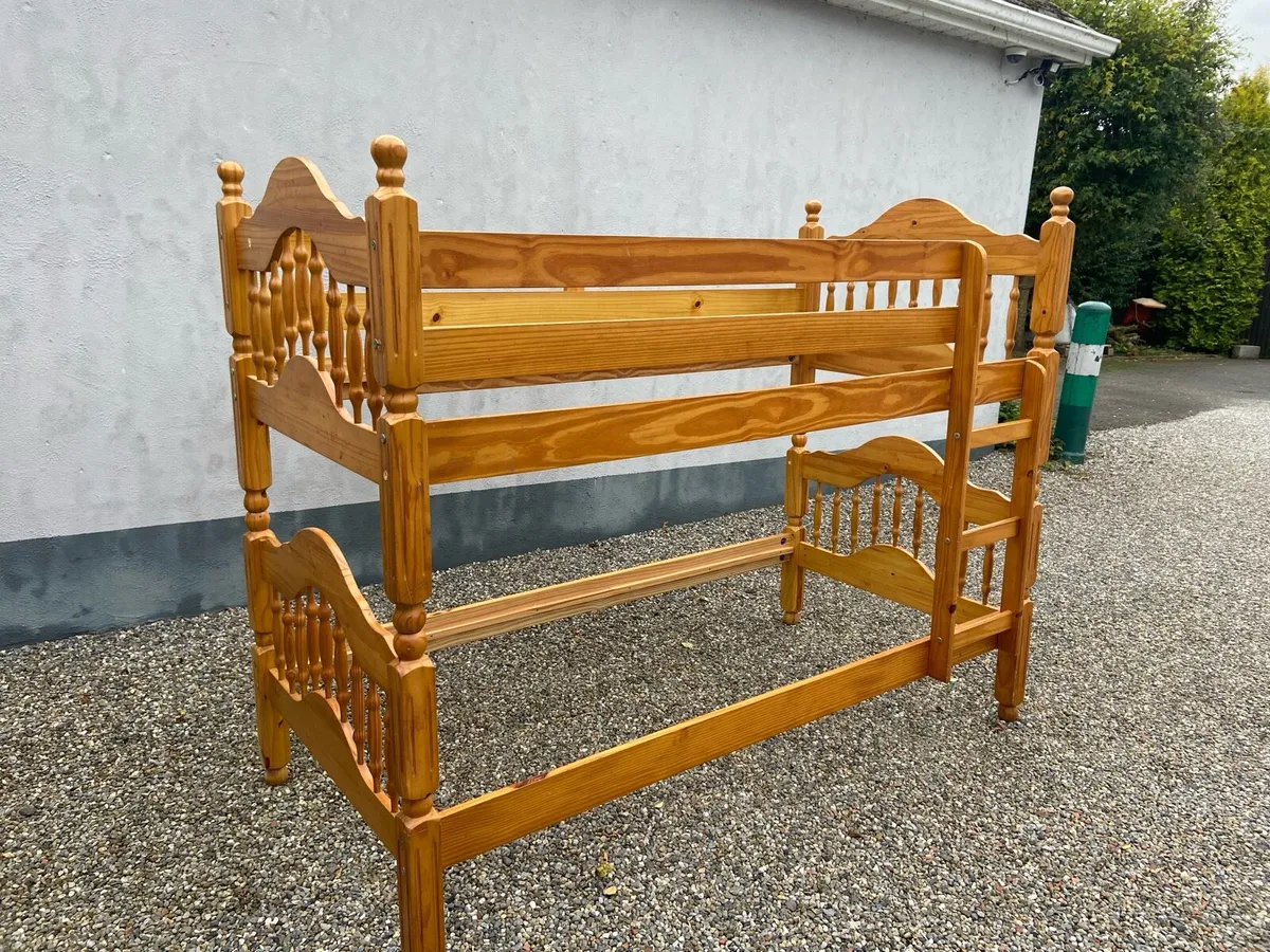 Pine single bunk beds - Image 3