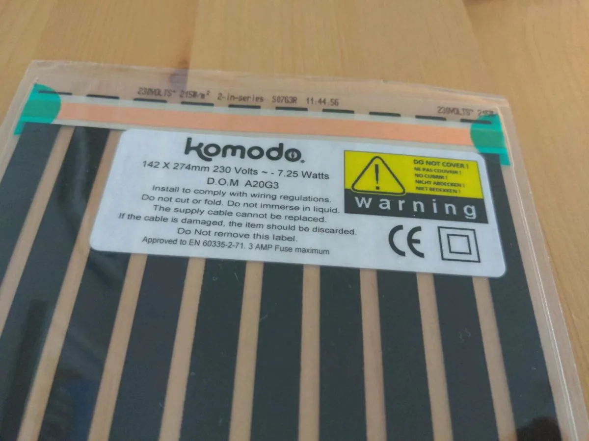 Komodo Heat Mat 7.25W for Vivarium - Image 2
