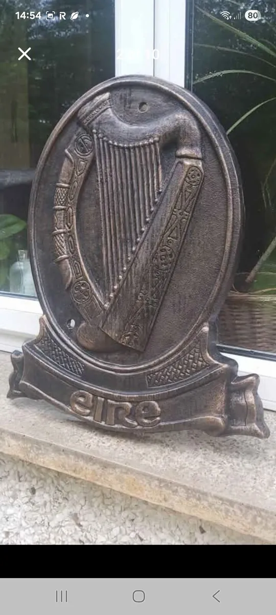 Eire harp cast iron sign - Image 1