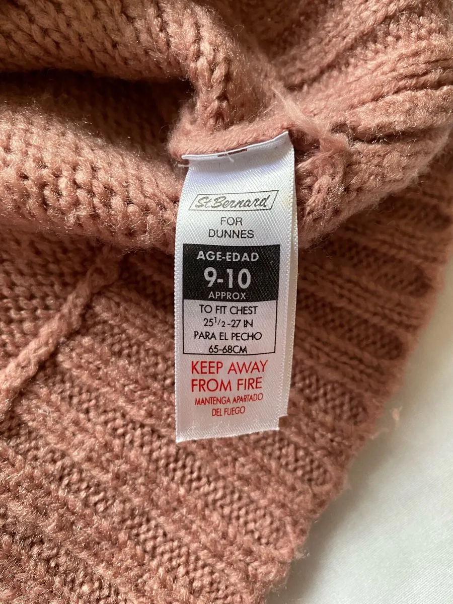 Girl’s Dusty Pink Roll Neck Knitted Jumper 9/10 yr - Image 3