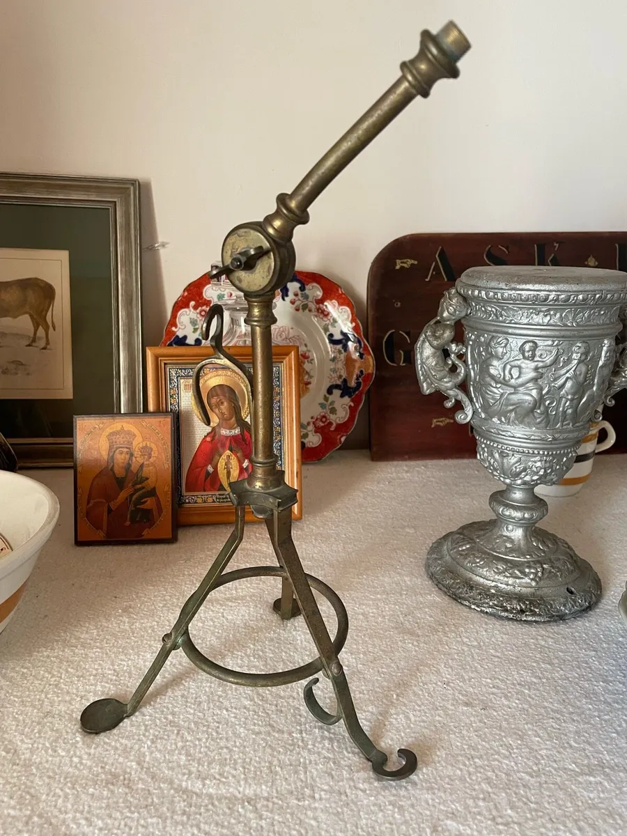 Brass Tripod Lamp in style of WAS Benson - Image 1
