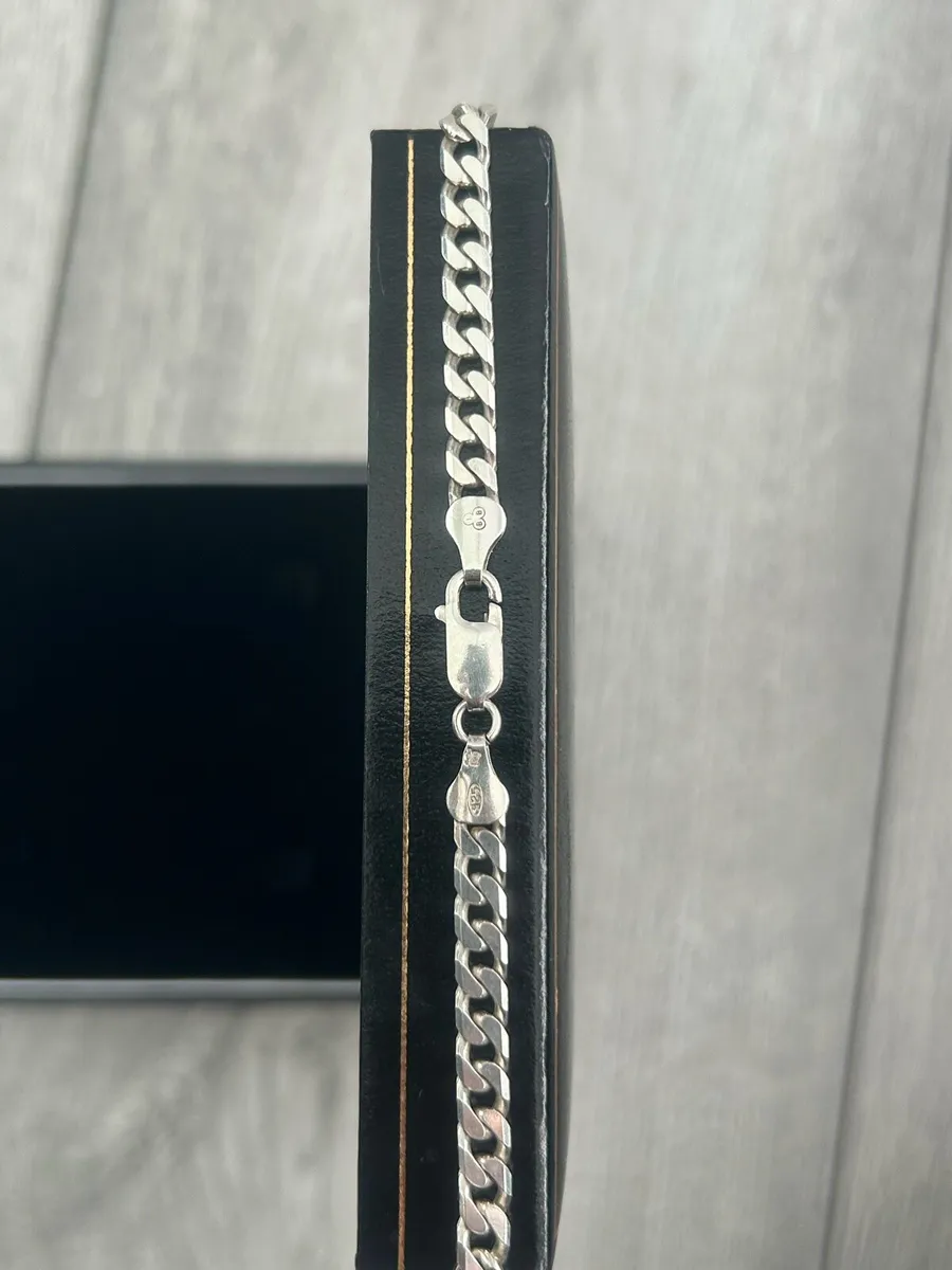Sterling Silver IBB Curb Bracelet Hallmarked 925 - Image 2