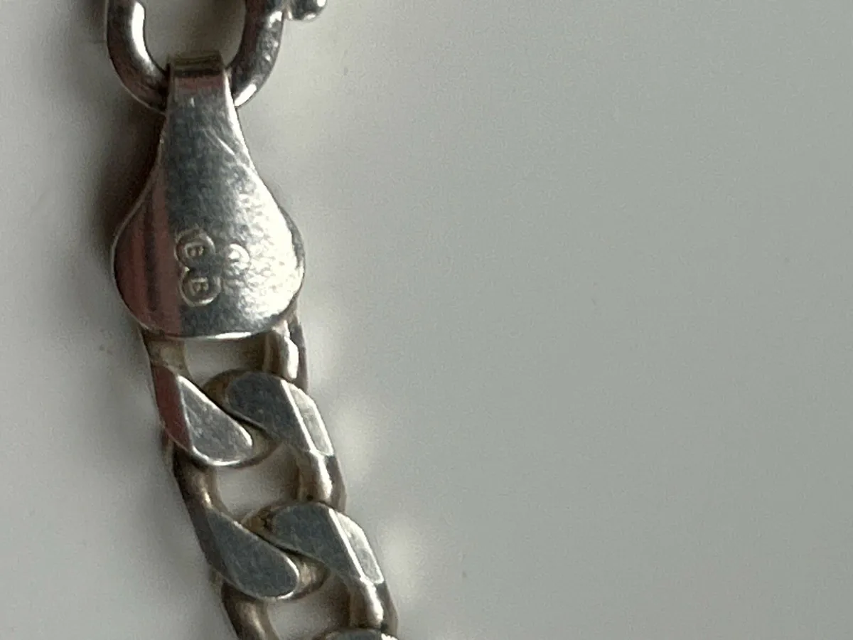 Sterling Silver IBB Curb Bracelet Hallmarked 925 - Image 3