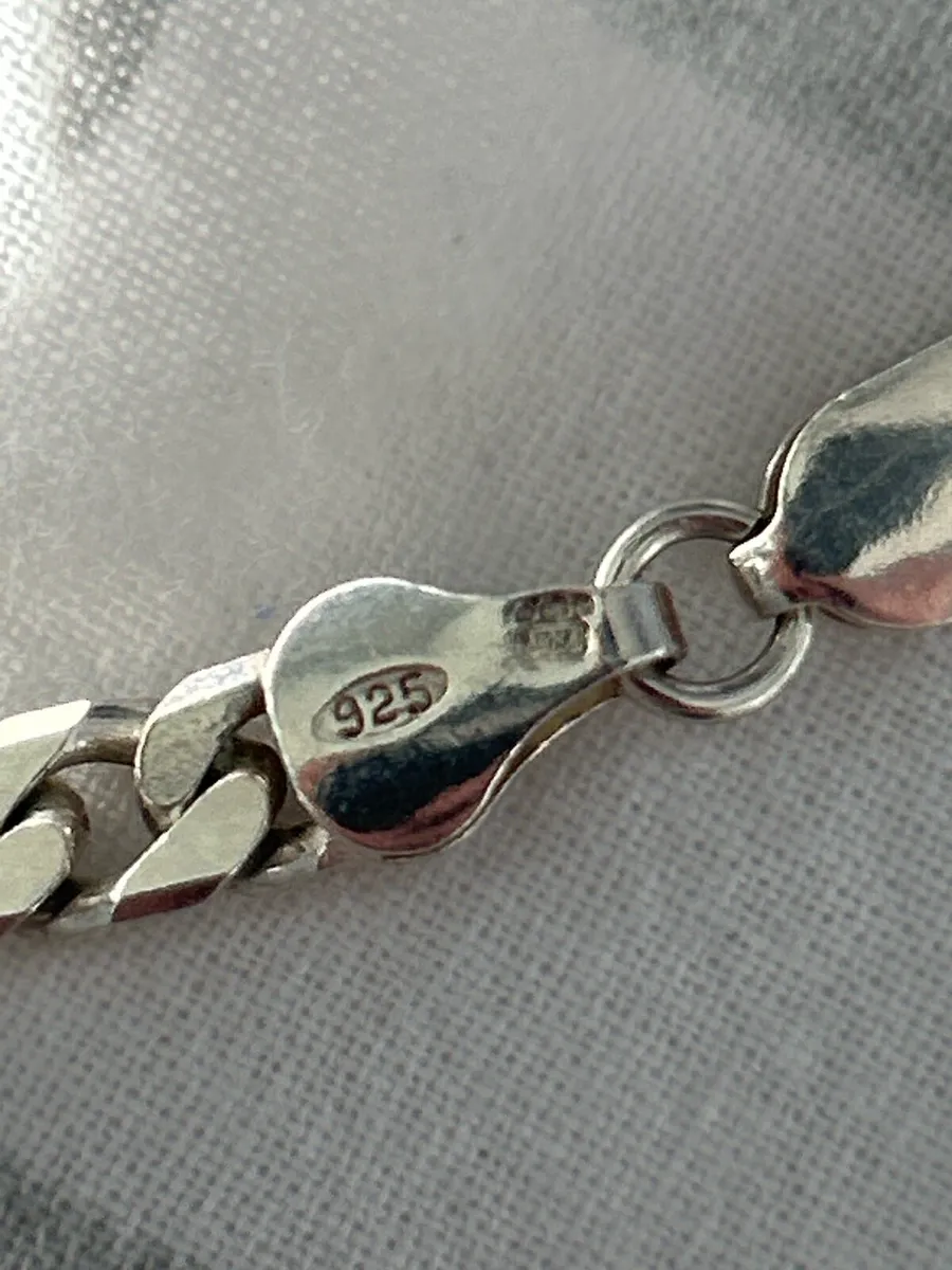 Sterling Silver IBB Curb Bracelet Hallmarked 925 - Image 4