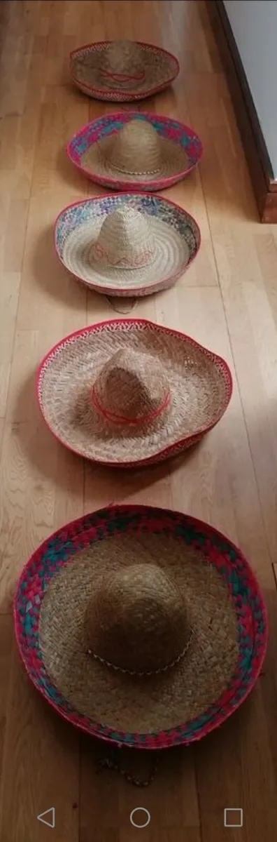 5 Sombrero Mexican Hats Adult - Image 2