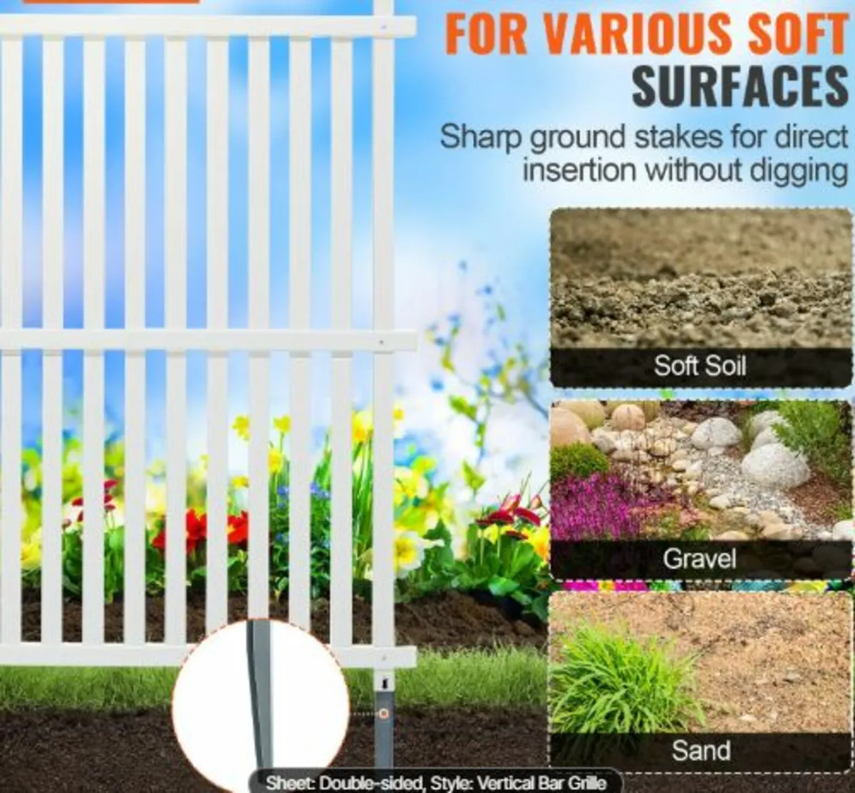 48" W x 48" H Vinyl Privacy Fence Panels, Air - Image 2