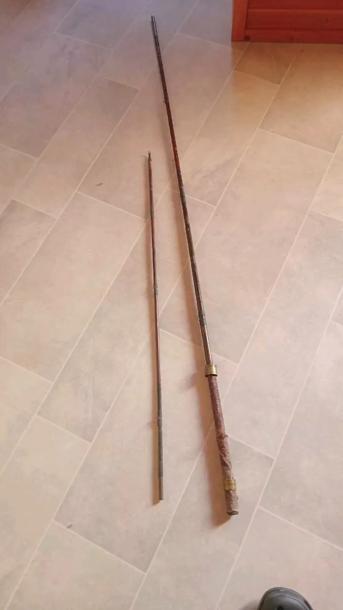 Old cane fishing rod - Image 1