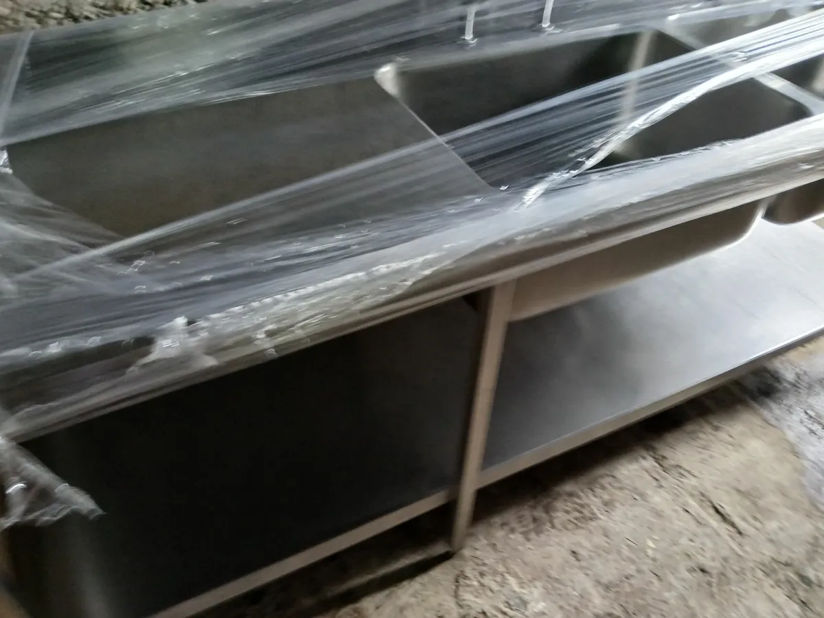 Staneless steel  double sink unit complete - Image 4