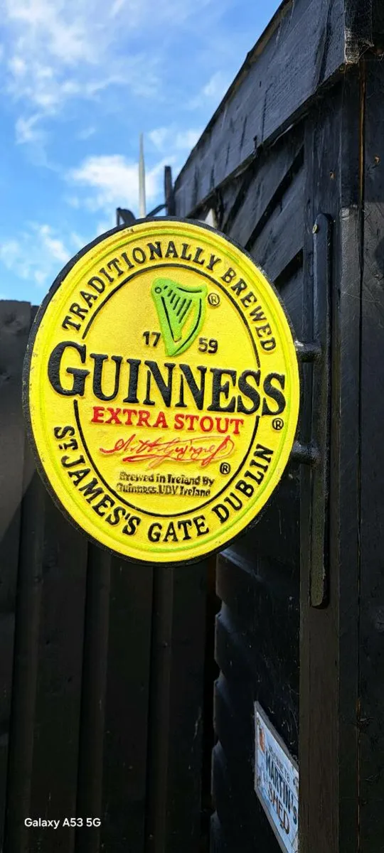 Guinness  cast iron sign  2 sided - Image 2