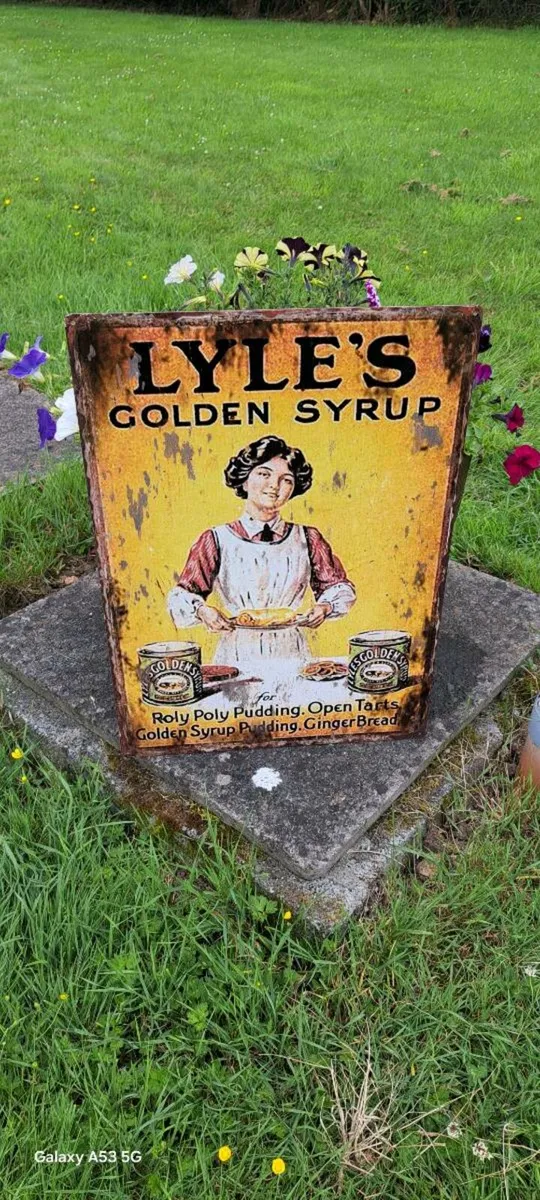 Large  lyals metal sign