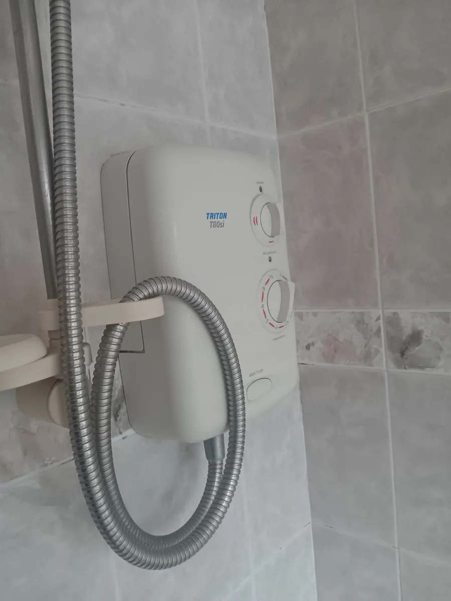 Electric Triton T80si shower and shower door - Image 1