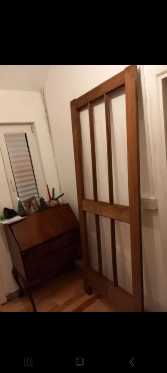 7ft solid teak doors pair - Image 1