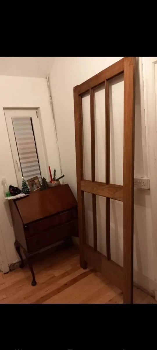 7ft solid teak doors pair - Image 2