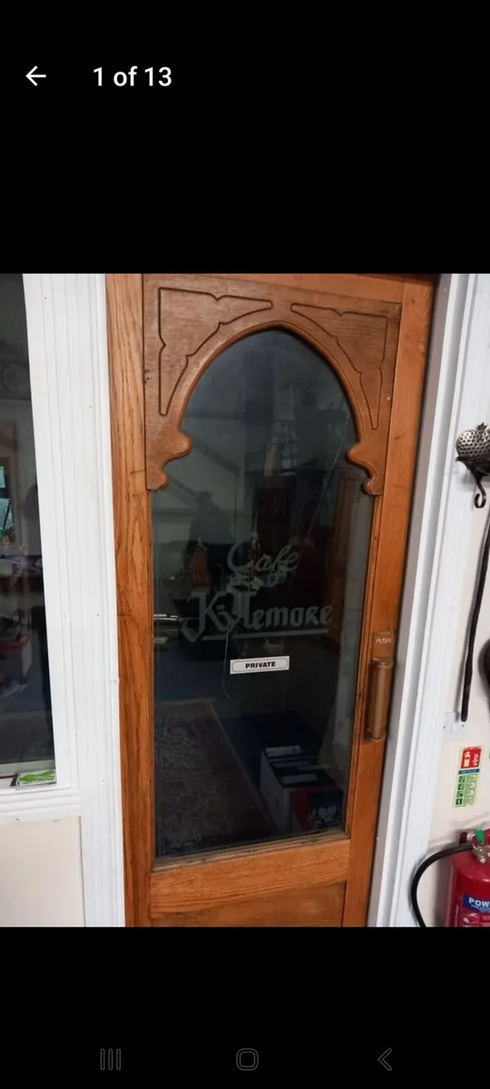 rare original doors from kylemore cafe 7ft oak - Image 1