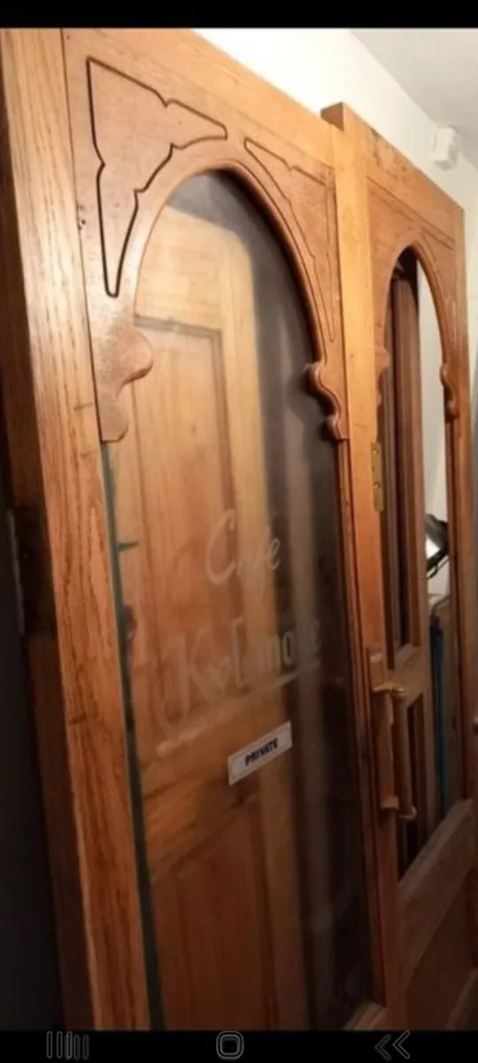 rare original doors from kylemore cafe 7ft oak - Image 2