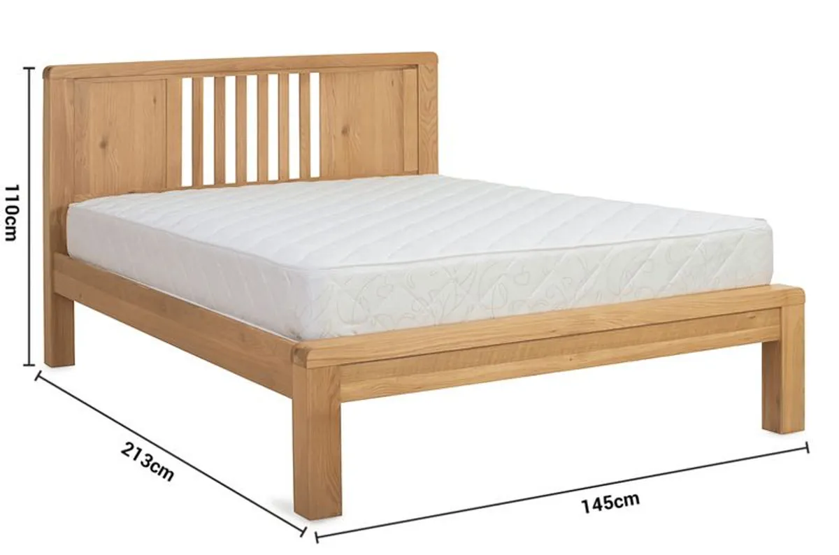 Solid Oak double bed frame - Image 3