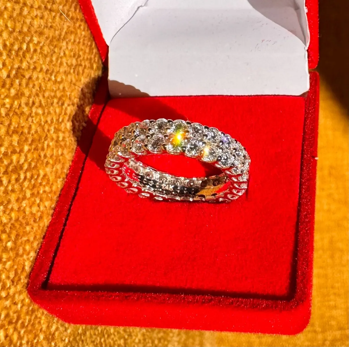 Diamond ring, double eternity 3.65 carat, VVS1 - Image 2