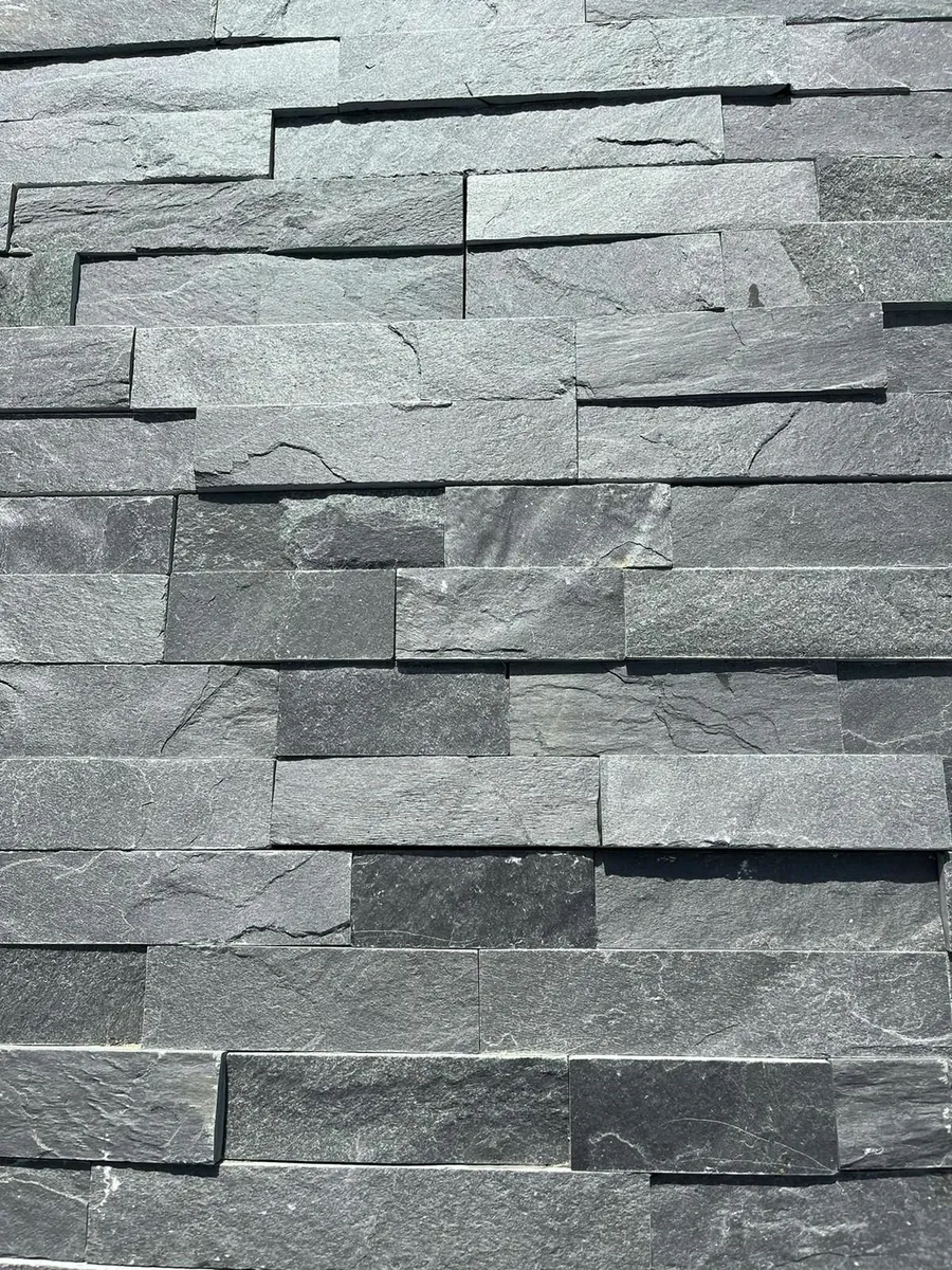 Black / Charcoal Split Face cladding tiles - Image 3