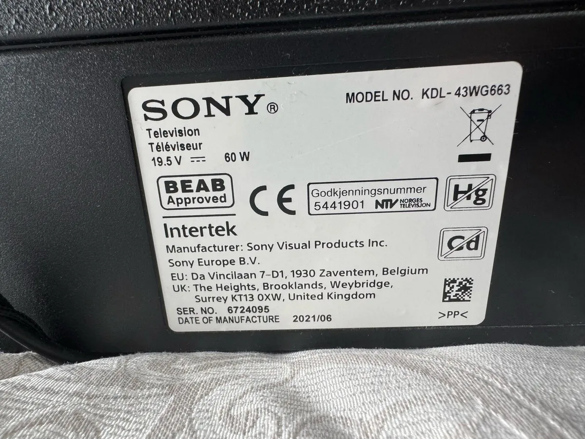 Sony Bravia 43” 4K smart HD LED TV - Image 4
