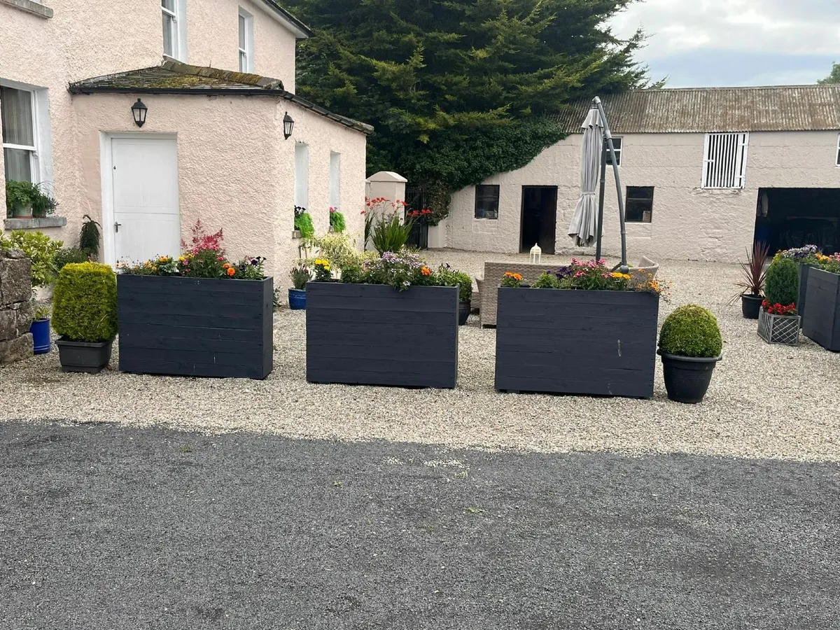 Custom Wooden Outdoor Planter - Image 1