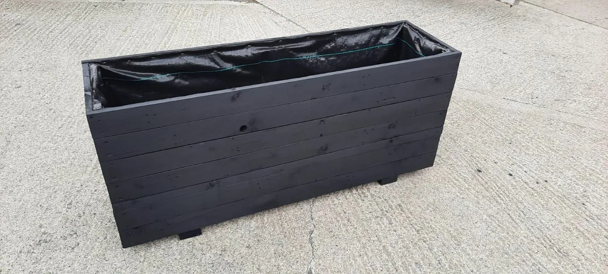 Small Outdoor Wooden Planters - Image 2