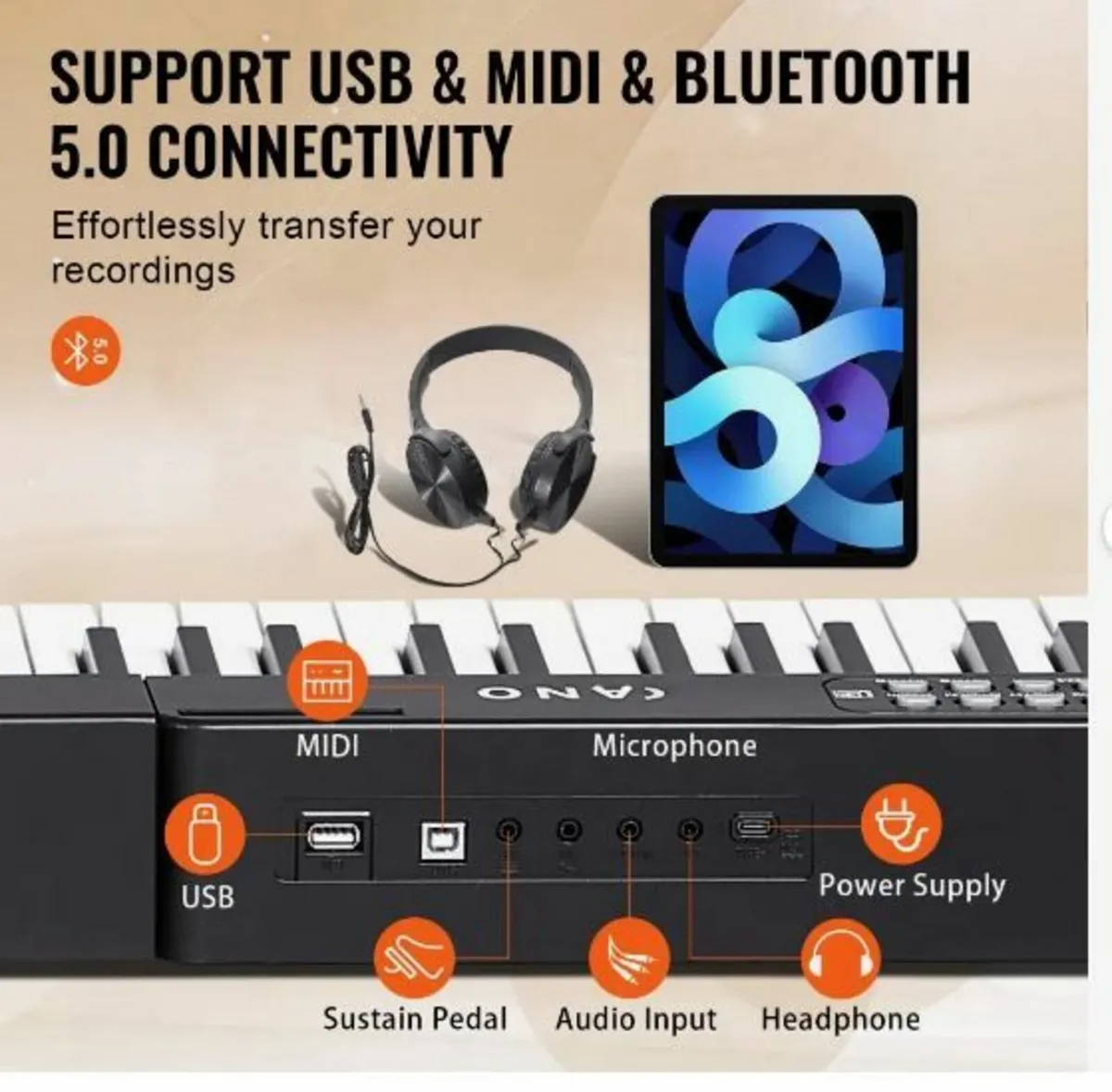88 Key Digital Piano Keyboard Semi - Image 4
