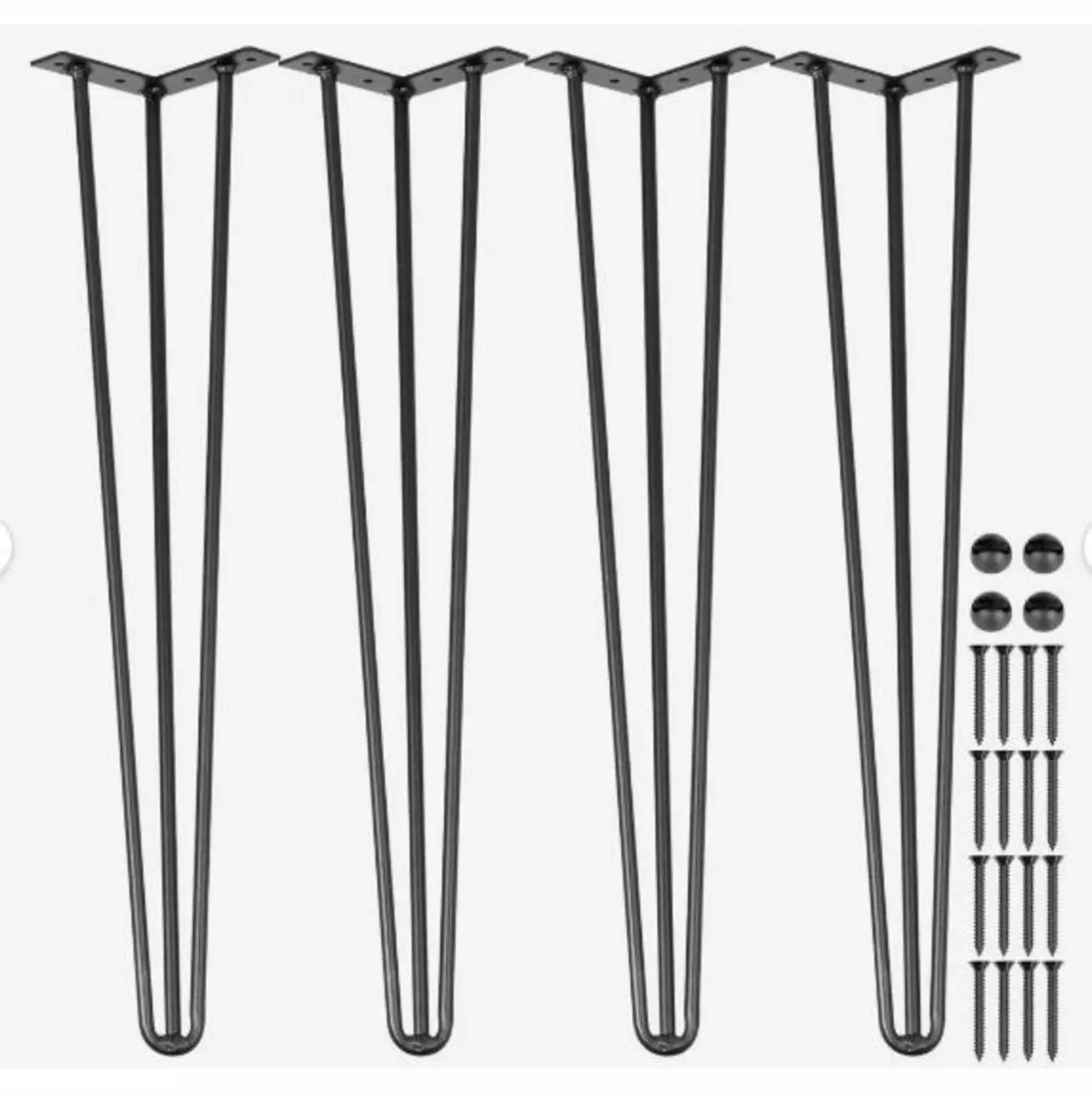 Hairpin Table Legs 71.1 cm Black Set of 4 - Image 1