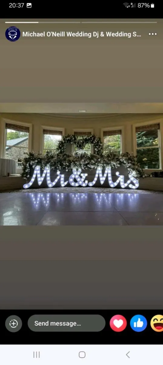 Wedding photobooth, Led letters, audio phone sweet - Image 1