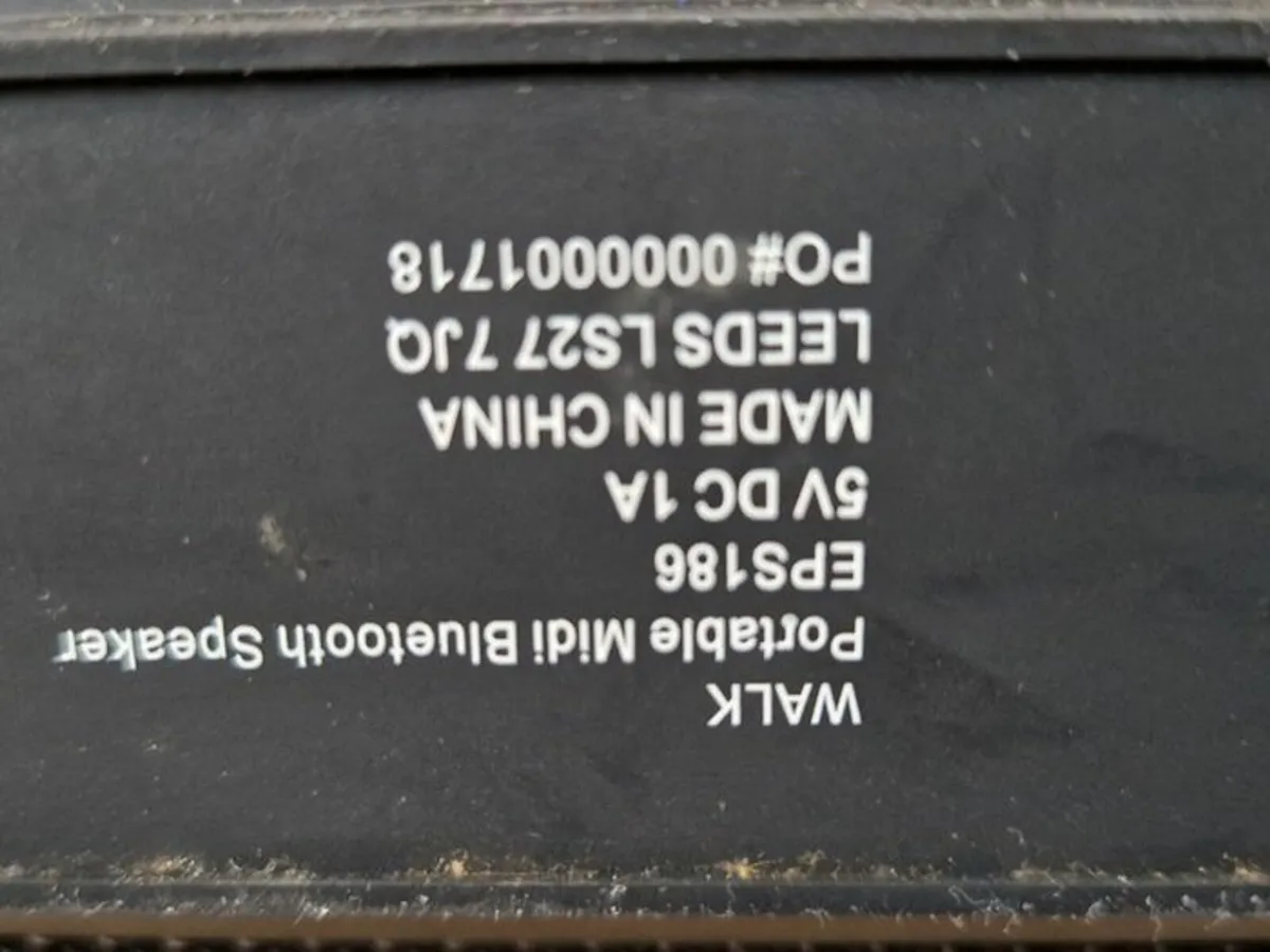 WALK EPS186 Bluetooth Speaker, Excellent Condition - Image 4