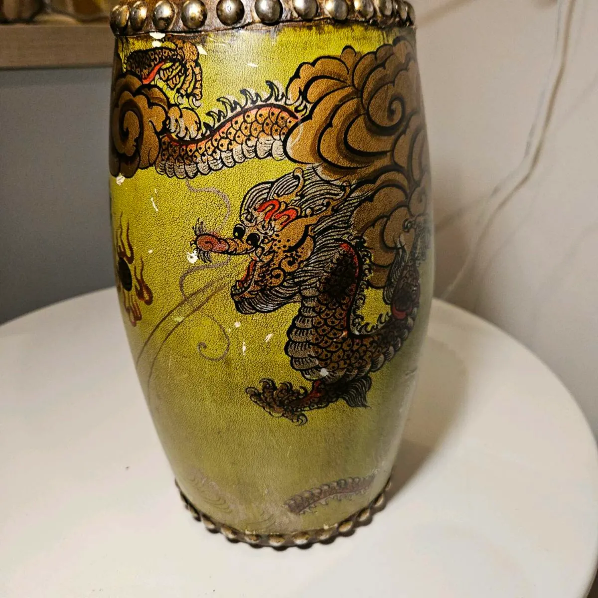 Antique Chinese drum - Image 3