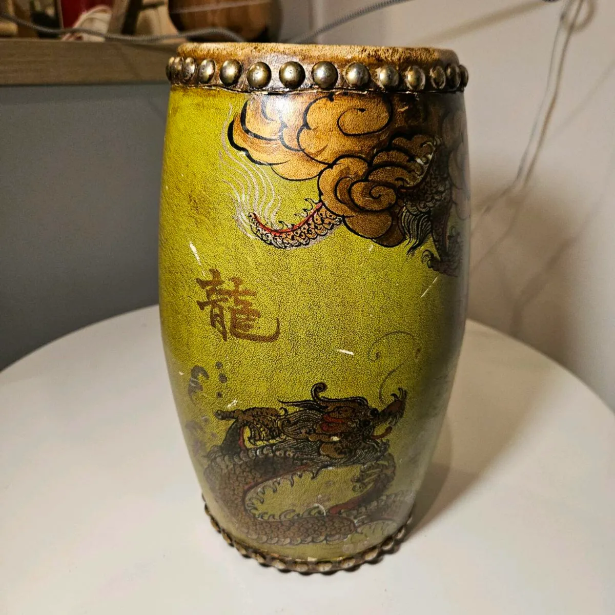 Antique Chinese drum - Image 4