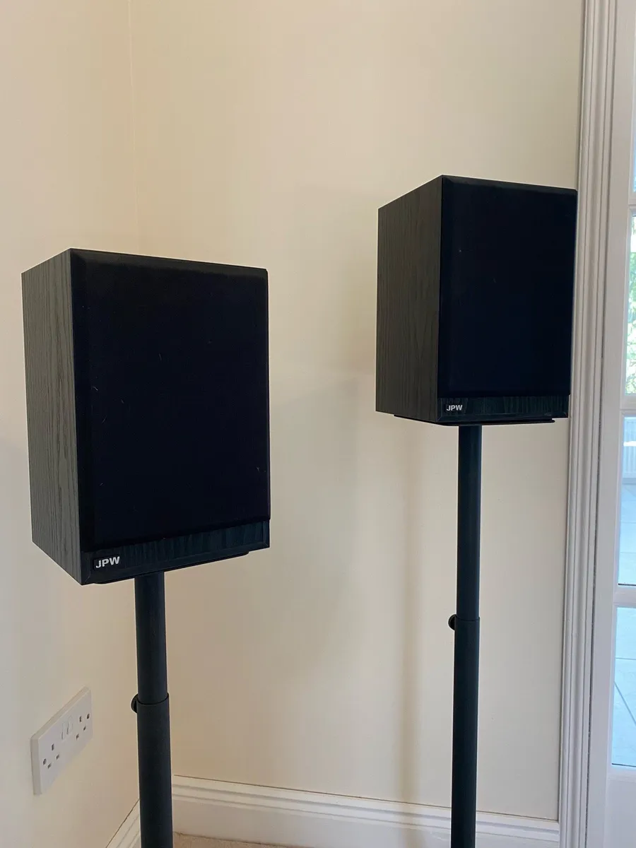 Pair of speakers and stands - Image 3