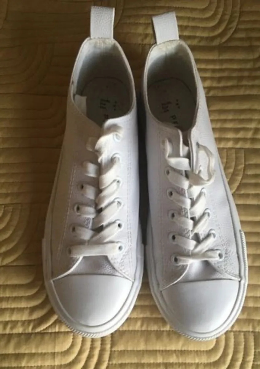 Penneys Converse-style Trainers Size 6 White - Image 1
