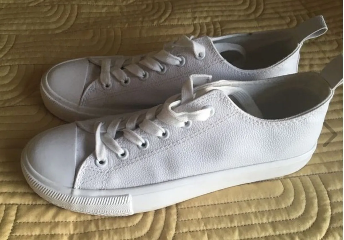 Penneys Converse-style Trainers Size 6 White - Image 2