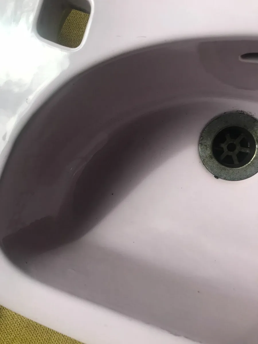 Bathroom Sink - Mauve - Vintage - Antique - Image 2