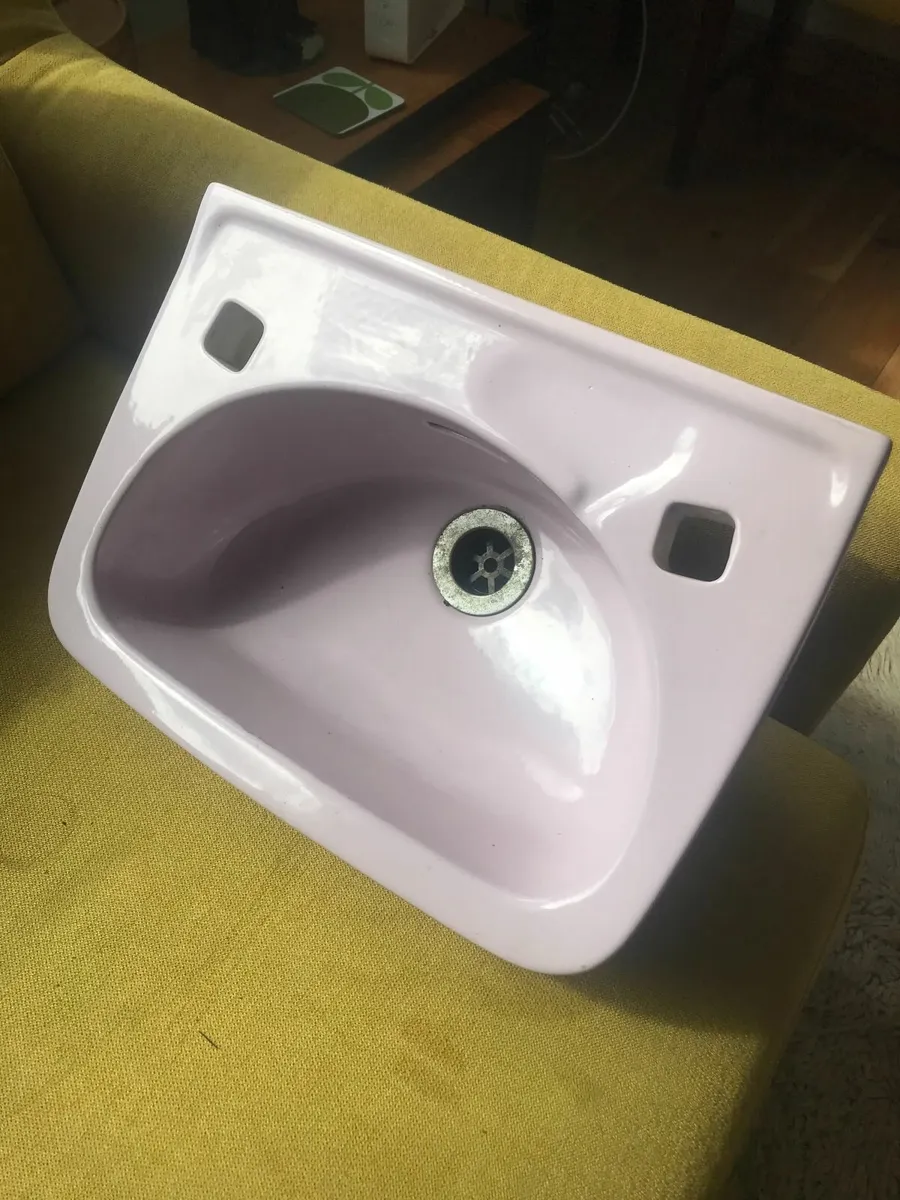 Bathroom Sink - Mauve - Vintage - Antique - Image 1